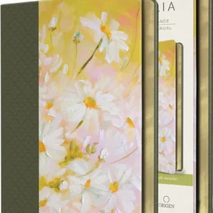 Biblia Reina Valera 1960 · Tapa piel color verde · Diseño con flores