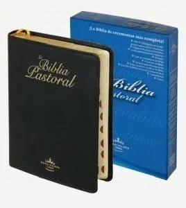 Biblia Pastoral Negra Cuero Legítimo Reina Valera 1960